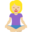 woman in lotus position, medium-light skin tone